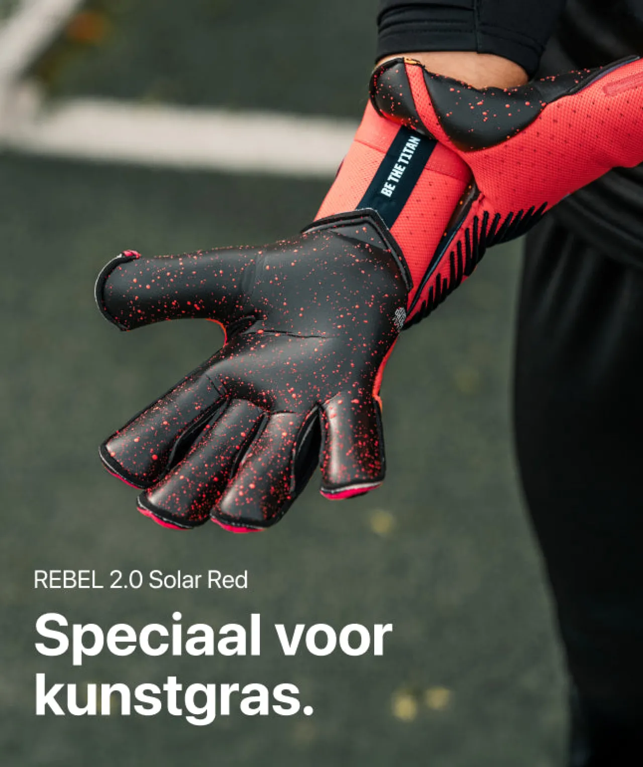T1TAN Rebel 2.0 Solar Red- Rebel Collectie|Keepershandschoenen Voor Kinderen