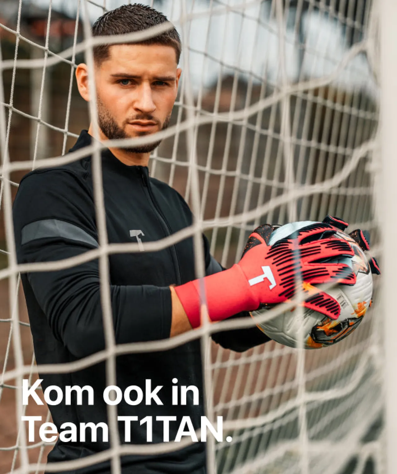 T1TAN Rebel 2.0 Solar Red- Rebel Collectie|Keepershandschoenen Voor Kinderen