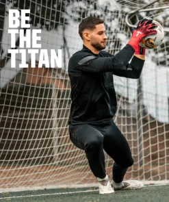 T1TAN Rebel 2.0 Solar Red Junior Pro (FP)-Kinderen Keepershandschoenen Voor Kinderen|Met Fingersave