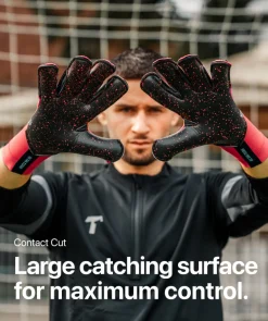 T1TAN Rebel 2.0 Solar Red Junior Pro (FP)-Kinderen Keepershandschoenen Voor Kinderen|Met Fingersave