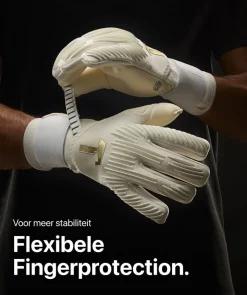 T1TAN Rebel 2.0 White-Out Junior Pro (FP)-Kinderen Met Fingersave|Keepershandschoenen Voor Kinderen