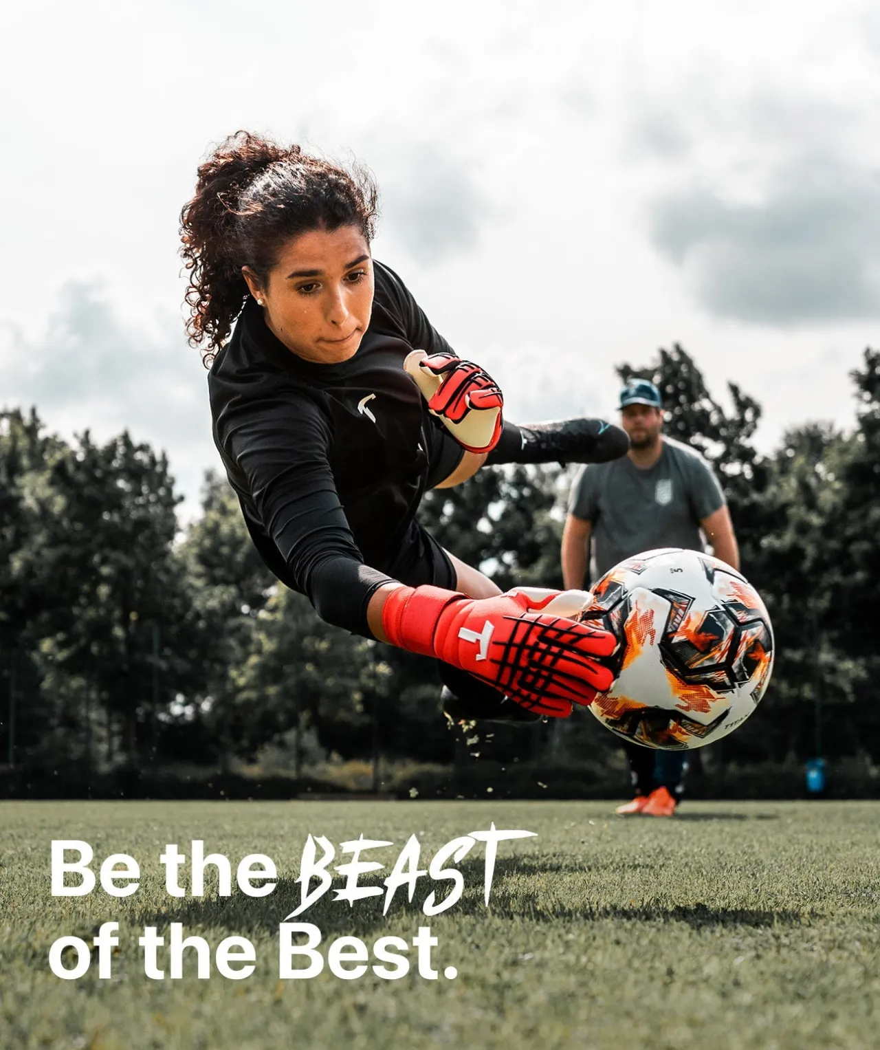 T1TAN Red Beast Junior Pro 3.0-Kinderen Keepershandschoenen Voor Kinderen|Beast Collectie