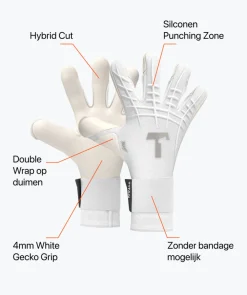 T1TAN White Beast Junior Pro 3.0-Kinderen Keepershandschoenen Voor Kinderen|Beast Collectie